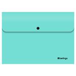 Папка-конверт на кнопке Berlingo "Instinct" А4, 330мкм, мятный