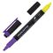 Текстовыделитель двусторонний BRAUBERG, ЖЕЛТЫЙ/ФИОЛЕТОВЫЙ, линия 1-4 мм, 150844