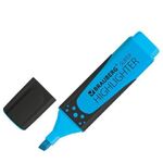Текстовыделитель BRAUBERG "SUPER", ГОЛУБОЙ, прорезиненный корпус, линия 1-5 мм, 151742