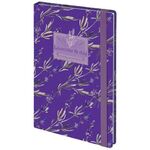 Ежедневник недатированный с резинкой А5 (145х203 мм), BRAUBERG, твердый, 128 л., "Лаванда", 114556