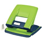Дырокол Berlingo "Power TX" 20л., металлический, с фиксатором и линейкой, зеленый