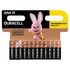 Батарейки КОМПЛЕКТ 12 шт, DURACELL Basic, AAA (LR03, 24А), алкалиновые, мизинчиковые, блистер