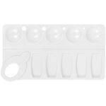 Палитра Гамма, прямоугольная, 10 ячеек, белая, пластик