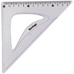 Треугольник 45°, 13см Berlingo "Spike", пластиковый, прозрачный, европодвес