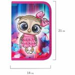 Пенал BRAUBERG, 1 отделение, 2 откидные планки, полиэстер, 21х14 см, "Wonderful night", 270717