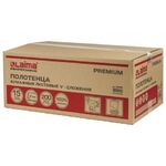 Полотенца бумажные 200 штук, LAIMA (H3) PREMIUM, 2-слойные, белые, КОМПЛЕКТ 15 пачек, 23х23, V-сложение, 126095