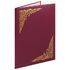 Папка адресная бумвинил с виньеткой, формат А4, бордовая, индивидуальная упаковка, STAFF "Basic", 129575