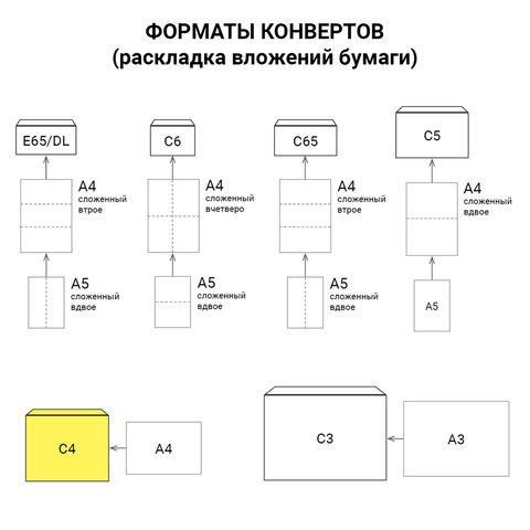 Конверты С4 (229х324 мм), отрывная лента, Куда-Кому, 100 г/м2, КОМПЛЕКТ 50 шт., BRAUBERG, 112185, С4НПс-50