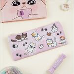 Пенал мягкий 200*100 MESHU "Meow", искусственная кожа