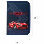 Пенал BRAUBERG, 1 отделение, полиэстер, 21х14 см, "Rapid style", 270711