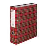 Папка-регистратор BRAUBERG, ламинированная, 75 мм, шотландка, 222074