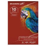 Альбом для пастели, картон "ТЕРРАКОТА" тонированный 630 г/м2, 207x297 мм, 10 л., BRAUBERG CLASSIC, 105922