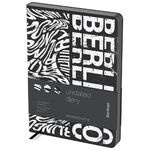 Ежедневник недатированный, А5, 136л., кожзам, Berlingo "Monochrome", черный срез, с рисунком