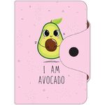 Визитница карманная OfficeSpace "I`m Avocado", 10 карманов, 75*110мм, ПВХ