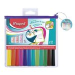 Маркеры для доски MAPED (Франция), НАБОР 12 шт., "Marker Peps", круглый наконечник 1,5 мм, 741817