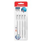 Ручки гелевые BRAUBERG "EXTRA", ЧЕРНЫЕ, НАБОР 4 штуки, узел 0,5 мм, линия 0,35 мм, 143906