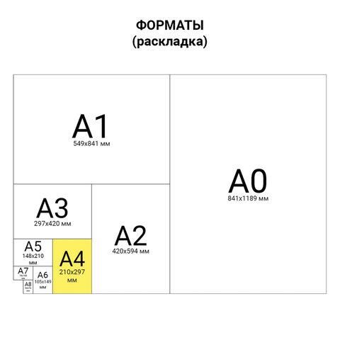 Тетрадь бумвинил, А4, 96 л., скоба, офсет №1, клетка, STAFF, СИНИЙ, 403410