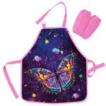 Фартук с нарукавниками для уроков труда ЮНЛАНДИЯ, 45х54 см, "Colorful butterfly", 271041