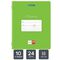 Тетради 24 л. КОМПЛЕКТ 10 шт. BRAUBERG "КЛАССИКА", клетка, обложка картон, ЗЕЛЕНАЯ, 106661