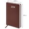 Ежедневник датированный 2024 А5 138x213 мм BRAUBERG "Profile", балакрон, коричневый, 114865