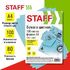 Бумага цветная STAFF, А4, 80 г/м2, 100 л., пастель, голубая, для офиса и дома, 115359