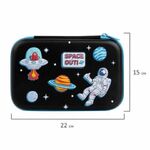Пенал BRAUBERG KIDS большой удобный с откидной планкой, EVA, 22х15х4 см, "Space out", 271556