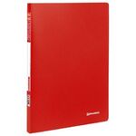 Папка 20 вкладышей BRAUBERG "Office", красная, 0,5 мм, 271325