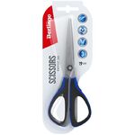 Ножницы Berlingo "Easycut 300", 19см, синие, мягкие вставки, европодвес