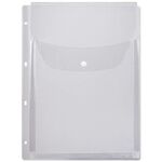 Папка-файл перфорированная, А4, объемная, до 250 листов, клапан с кнопкой, 180 мкм, ДПС, 2308