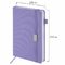 Ежедневник датированный 2024 А5 138x213 мм BRAUBERG "Control", под кожу, держатель для ручки, сиреневый, 114919