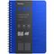 Бизнес-тетрадь А5+, 80л., Berlingo "Steel&Style", клетка, на гребне, 80г/м2, пластик. (полифом) обложка, линейка-закладка, синяя