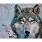 Картина стразами (алмазная мозаика) 30х40 см, ОСТРОВ СОКРОВИЩ "Волк", без подрамника, 662565