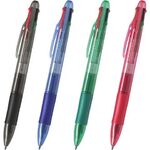 Ручка шариковая автоматическая с грипом STAFF "College 4 ЦВЕТА BP-15", линия письма 0,35 мм, 143748