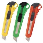 Нож канцелярский 18 мм BRAUBERG "Classic", фиксатор, корпус ассорти, упаковка с европодвесом, 230917