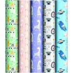 Упаковочная бумага глянц. 70*100см, ArtSpace "Забавные персонажи, 90г/м2, ассорти 5 дизайнов