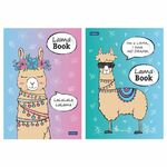 Блокнот А5 145х210 мм, 50 л., склейка, обложка картон, в точечку, HATBER "Premium", "I love LAMA", 50Б5лA9к