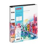 Тетрадь на кольцах А5 (180х220 мм), 80 листов, под кожу, клетка, BRAUBERG VISTA, Travel, 112136