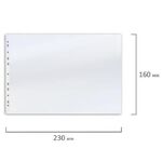 Папки-файлы МАЛОГО ФОРМАТА (148х210 мм), А5, ГОРИЗОНТАЛЬНЫЕ, КОМПЛЕКТ 100 шт., 35 мкм, BRAUBERG, 223085