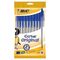 Ручки шариковые BIC "Cristal Original", НАБОР 10 шт., СИНИЕ, узел 1 мм, линия письма 0,32 мм, пакет, 830863