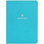 Обложка для паспорта OfficeSpace "Journey", иск. кожа софт-тач, бирюза, тиснение фольгой