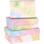 Набор прямоугольных коробок 3в1, MESHU "Tie-dye.Galactica", (19*12*7,5-15*10*5см)