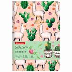 Блокнот МАЛЫЙ ФОРМАТ (100х150 мм) А6, BRAUBERG VISTA "Positive lama", под кожу, твердый, срез фольга, 80 л., 112098