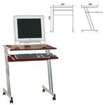 Стол компьютерный на металлокаркасе, 650х490х750 мм, ЛДСП, цвет "орех", Д-249