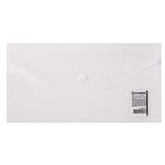 Папка-конверт с кнопкой МАЛОГО ФОРМАТА (250х135 мм), матовая прозрачная, 0,18 мм, BRAUBERG, 227316