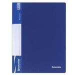 Папка 60 вкладышей BRAUBERG стандарт, синяя, 0,8 мм, 221605