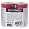 Батарейки КОМПЛЕКТ 2 шт, SONNEN, D (R20), солевые, в пленке, 451100