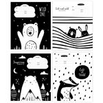 Тетрадь 18л., клетка MESHU "Black&white"