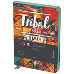 Ежедневник недатированный, А5, 136л., кожзам, Berlingo "Tribe", зеленый срез, с рисунком