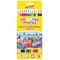 Карандаши цветные ЮНЛАНДИЯ "ДОМИКИ", 12 цветов, пластиковые, классические, грифель мягкий 3 мм, 181836