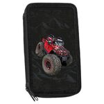 Пенал ПИФАГОР, 3 отделения, ламинированный картон, 19х11 см, "Big Wheels", 271548